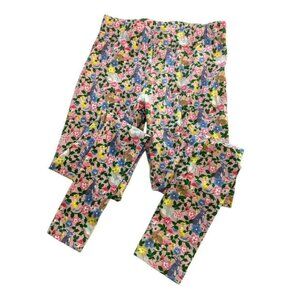 Mini Boden Fun Leggings Floral Rabbit Print 11-12y